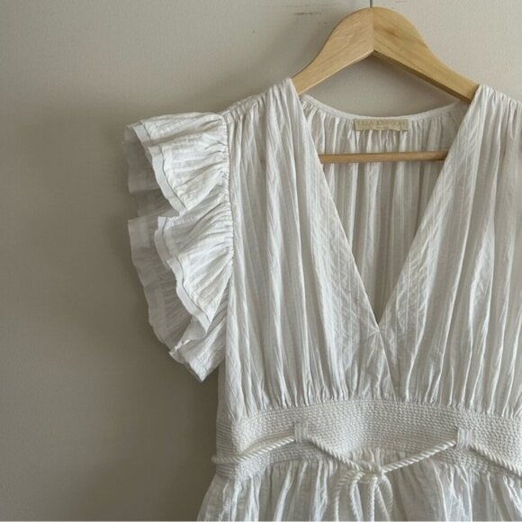 Ulla Johnson Camilla Mini Ruffle Dress Cowrie Size 2 - Picture 11 of 13